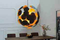 Moderne Design Hängeleuchte INFINITY HOME 70cm schwarz gold Pendelleuchte