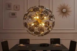 Moderne Design Hängeleuchte INFINITY HOME 65cm Glas gold Pendelleuchte