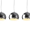 Moderne 3er Hängeleuchte CHROMAGON Chrom Kugelleuchte