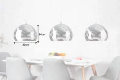Moderne 3er Hängeleuchte CHROMAGON Chrom Kugelleuchte
