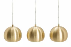 Moderne 3er Hängeleuchte GOLDEN BALL gold Hängelampe höhenverstellbar