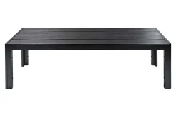 Moderne Gartenbank DESIGNO 180cm anthrazit schwarz Aluminium wetterfest Outdoor Sitzbank