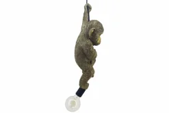 Moderne Hängelampe MONKEY 55cm gold Affen-Skulptur handmade