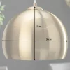 Moderne Hängeleuchte GOLDEN BALL 30cm gold Hängelampe höhenverstellbar
