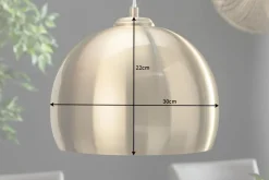 Moderne Hängeleuchte GOLDEN BALL 30cm gold Hängelampe höhenverstellbar