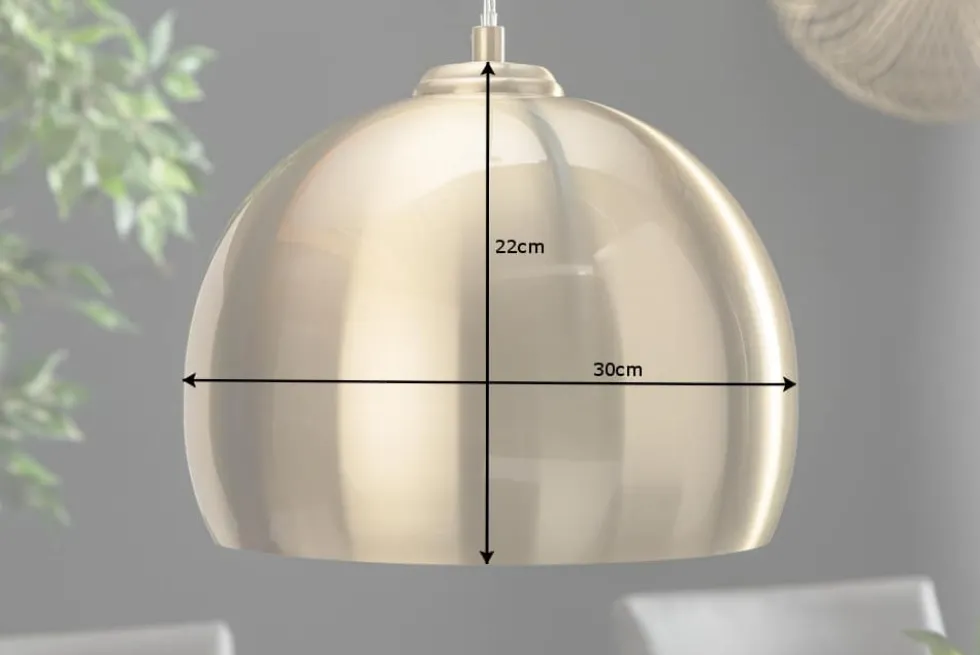 Moderne Hängeleuchte GOLDEN BALL 30cm gold Hängelampe höhenverstellbar