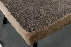 Moderne Sitzbank BIG GEORGE 160cm taupe Flachgewebe Taschenfederkern schwarz