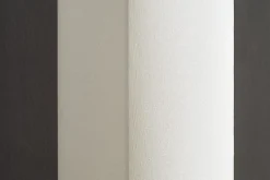 Moderne Stehlampe AGAPUNE 120cm weiß hellbraun Bambusfuß Stoffschirm