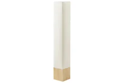 Moderne Stehlampe AGAPUNE 120cm weiß hellbraun Bambusfuß Stoffschirm