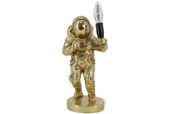 Moderne Tischlampe ASTRONAUT 40cm gold Skulptur handmade