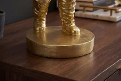 Moderne Tischlampe ASTRONAUT 40cm gold Skulptur handmade