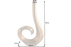 Moderne Vase WAVE 47cm gold Aluminium poliert Dekoration