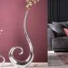 Moderne Vase WAVE 47cm silber Aluminium poliert Dekoration