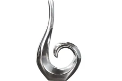 Moderne Vase WAVE 47cm silber Aluminium poliert Dekoration