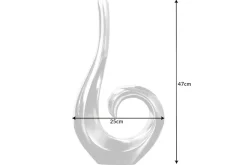 Moderne Vase WAVE 47cm silber Aluminium poliert Dekoration