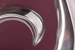 Moderne Vase WAVE 47cm silber Aluminium poliert Dekoration