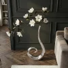 Moderne Vase WAVE XL 106cm silber Aluminium poliert Dekoration