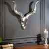 Moderne Wanddekoration STYLE ROCKS 50cm silber Geweih