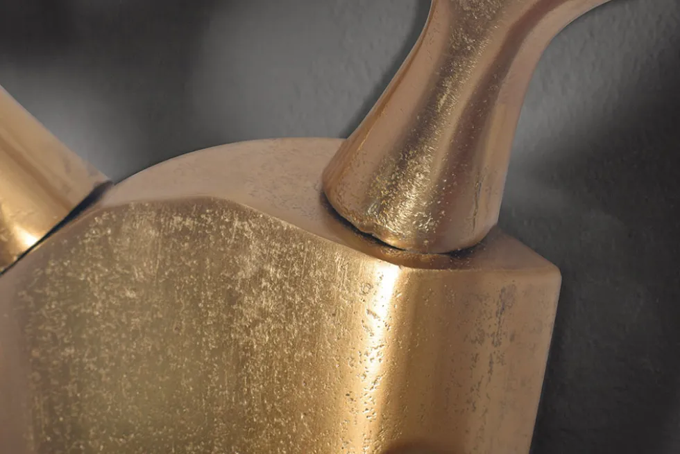 Moderne Wanddekoration VEADO 100cm gold Hirschgeweih