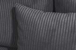 Moderne XXL Wohnlandschaft KENT 305cm anthrazit Cord Bigsofa inkl. Hocker Federkern