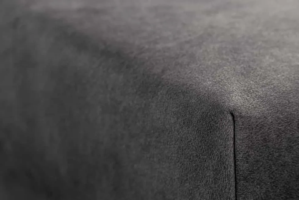 Moderne XXL Wohnlandschaft KENT 305cm grau Samt Bigsofa inkl. Hocker Federkern