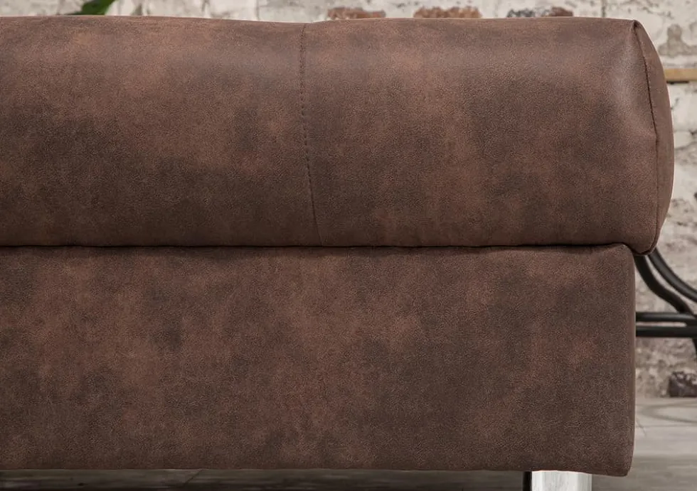 Moderne XXL Wohnlandschaft KENT 305cm antik braun Federkern Bigsofa inkl. Hocker
