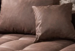 Moderne XXL Wohnlandschaft KENT 305cm antik braun Federkern Bigsofa inkl. Hocker