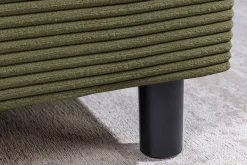 Moderne XXL Wohnlandschaft KENT 305cm grün Cord Bigsofa inkl. Hocker Federkern