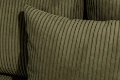 Moderne XXL Wohnlandschaft KENT 305cm grün Cord Bigsofa inkl. Hocker Federkern
