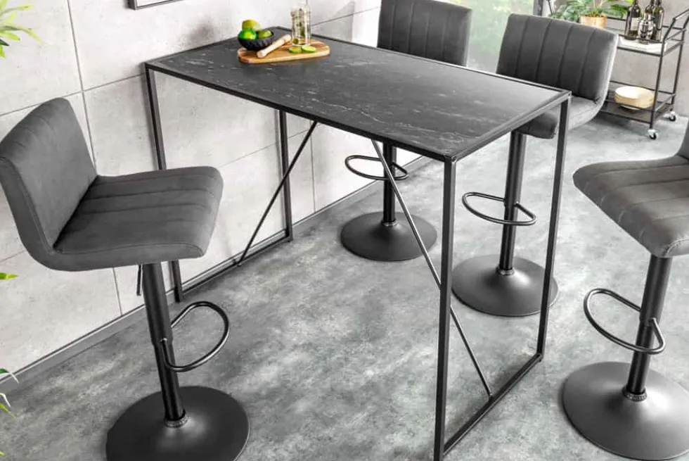 Moderner Bartisch SLIM LINE 120cm graphit Metall Tresen Stehtisch
