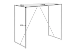 Moderner Bartisch SLIM LINE 120cm graphit Metall Tresen Stehtisch