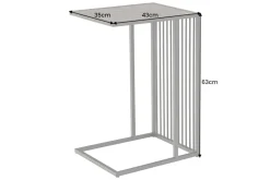 Moderner Beistelltisch ARCHITECTURE 65cm graphit Metall Laptoptisch