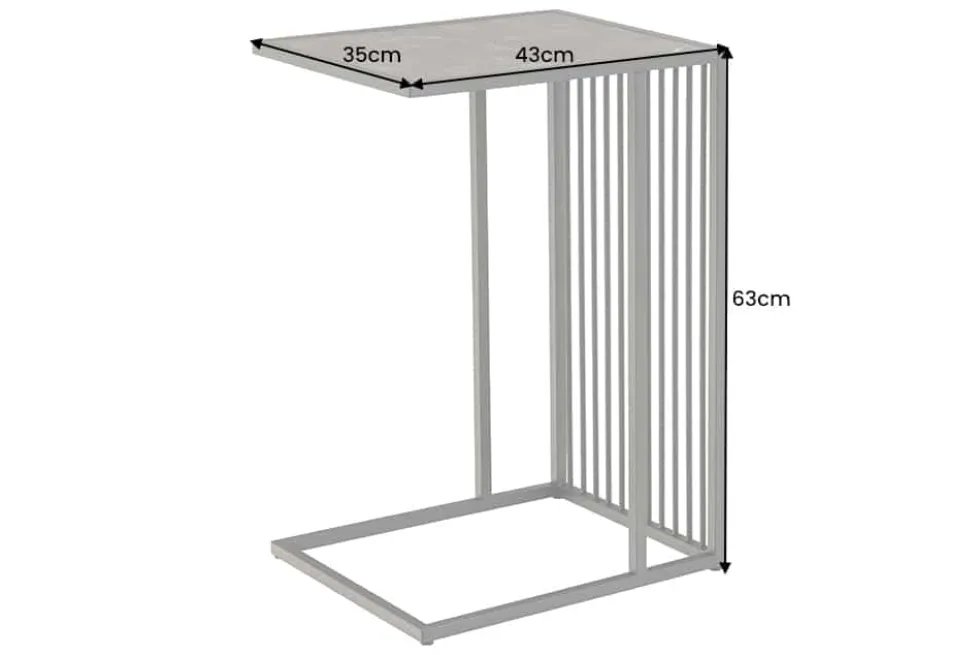 Moderner Beistelltisch ARCHITECTURE 65cm graphit Metall Laptoptisch