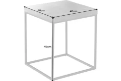 Moderner Beistelltisch ARCHITECTURE 45cm graphit Metallgestell