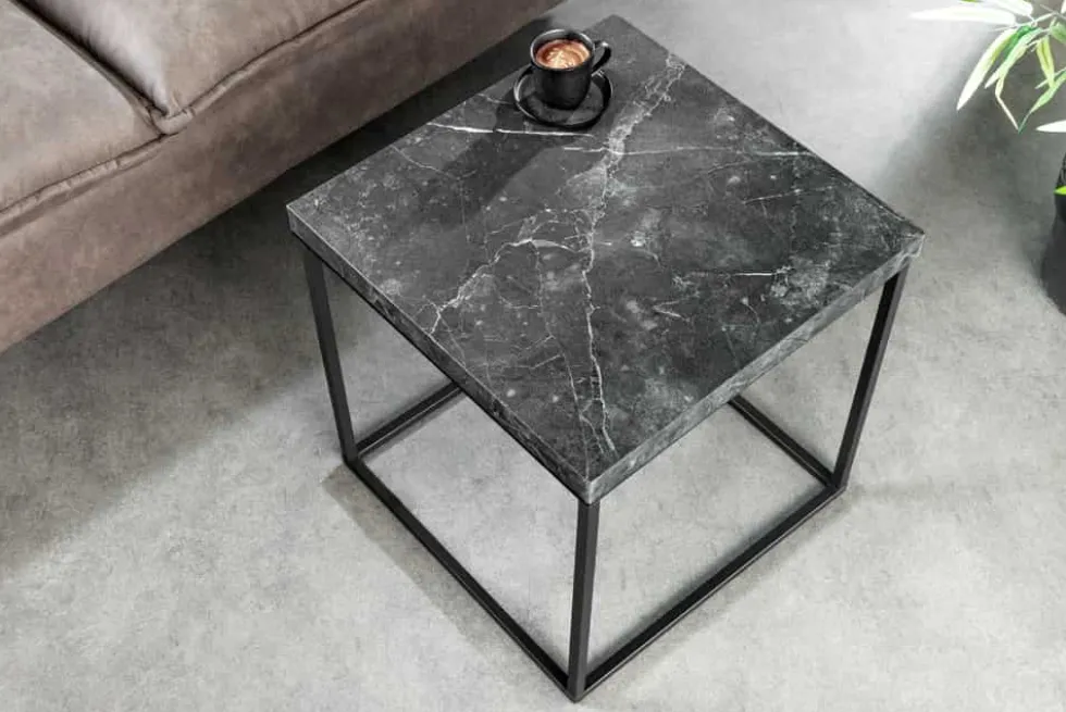 Moderner Beistelltisch ARCHITECTURE 45cm graphit Metallgestell