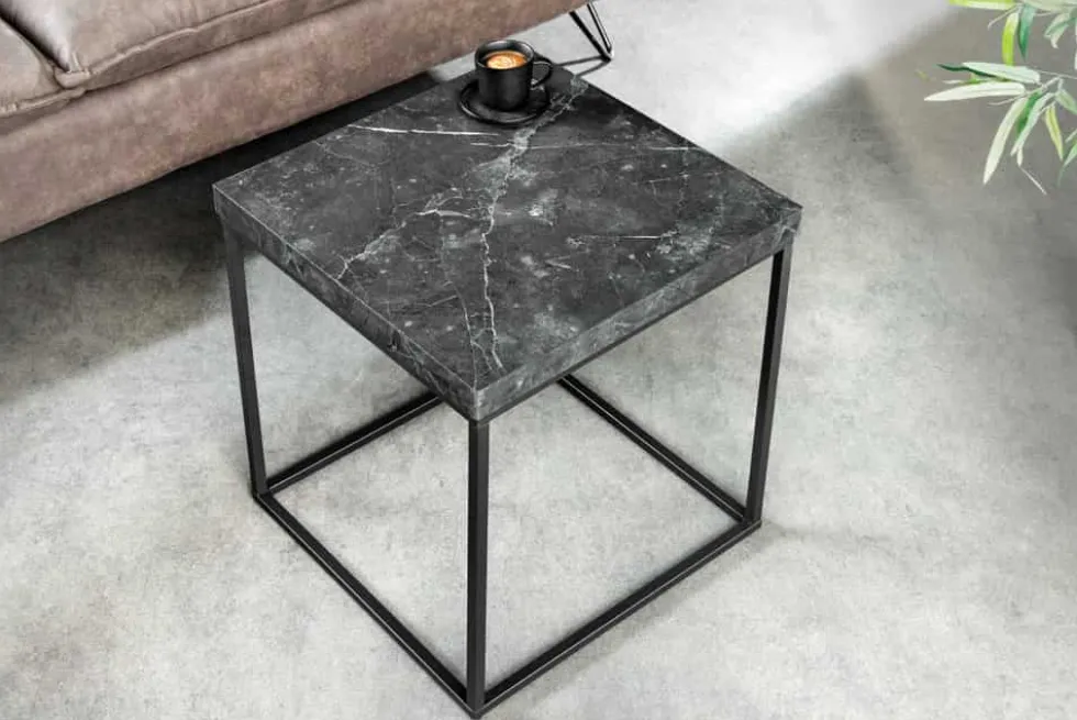 Moderner Beistelltisch ARCHITECTURE 45cm graphit Metallgestell