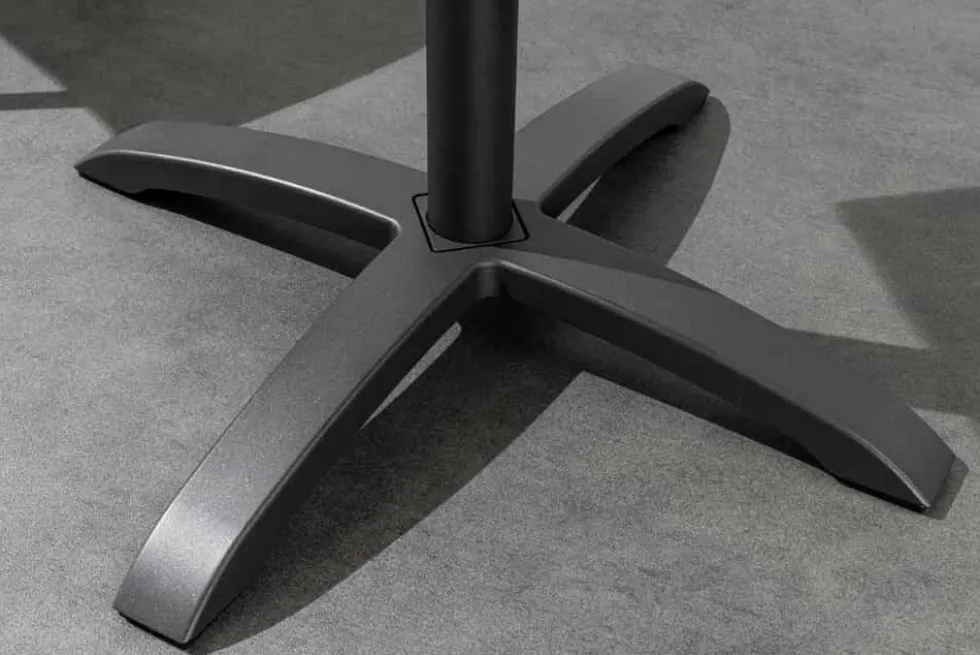 Moderner Bistrotisch DESIGNO 70cm schwarz Aluminium wetterfest Outdoor Gartentisch
