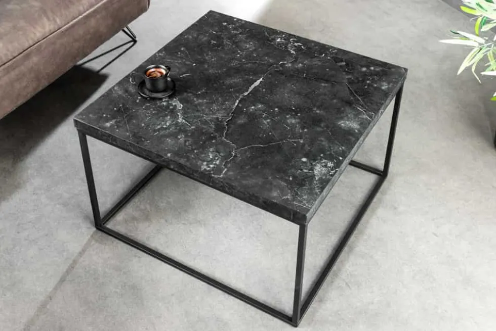 Moderner Couchtisch ARCHITECTURE 60cm graphit Metallgestell