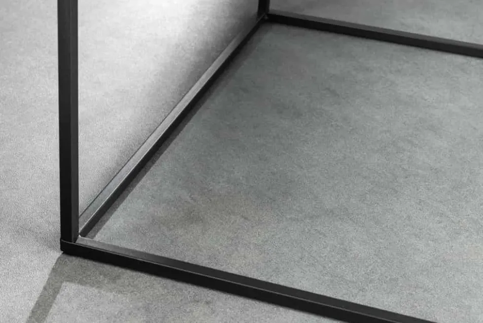 Moderner Couchtisch ARCHITECTURE 60cm graphit Metallgestell