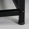 Moderner Couchtisch DURA STEEL 100cm schwarz Metall mit Ablagefach