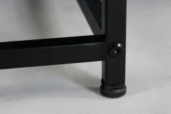 Moderner Couchtisch DURA STEEL 100cm schwarz Metall mit Ablagefach