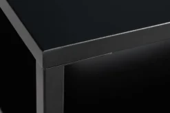 Moderner Couchtisch DURA STEEL 70cm schwarz Metall mit Ablagefach