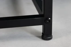 Moderner Couchtisch DURA STEEL 70cm schwarz Metall mit Ablagefach