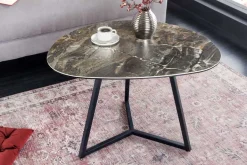 Moderner Couchtisch MARVELOUS 70cm taupe Marmor Keramik made in Italy