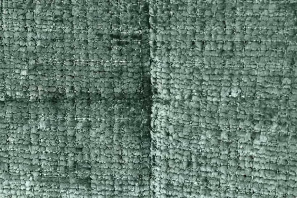 Moderner Design Stuhl TRES CHIC grün Chenille Cremona schwarze Metallbeine