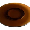 Moderner Drehteller 60cm bernstein Glas 360° drehbare Servierplatte