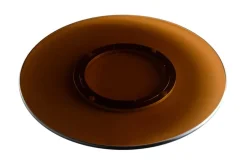 Moderner Drehteller 60cm bernstein Glas 360° drehbare Servierplatte