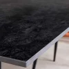 Moderner Esstisch GALAXIE 160cm anthrazit Keramik schwarz Metall Sterngestell