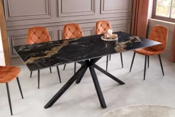 Moderner Esstisch GALAXIE 180cm Aurora Oro schwarz gold sand Keramik