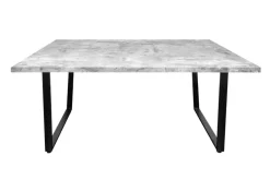 Moderner Esstisch LOFT 160cm grau Beton-Design schwarze Metallbeine Kufengestell Industrial